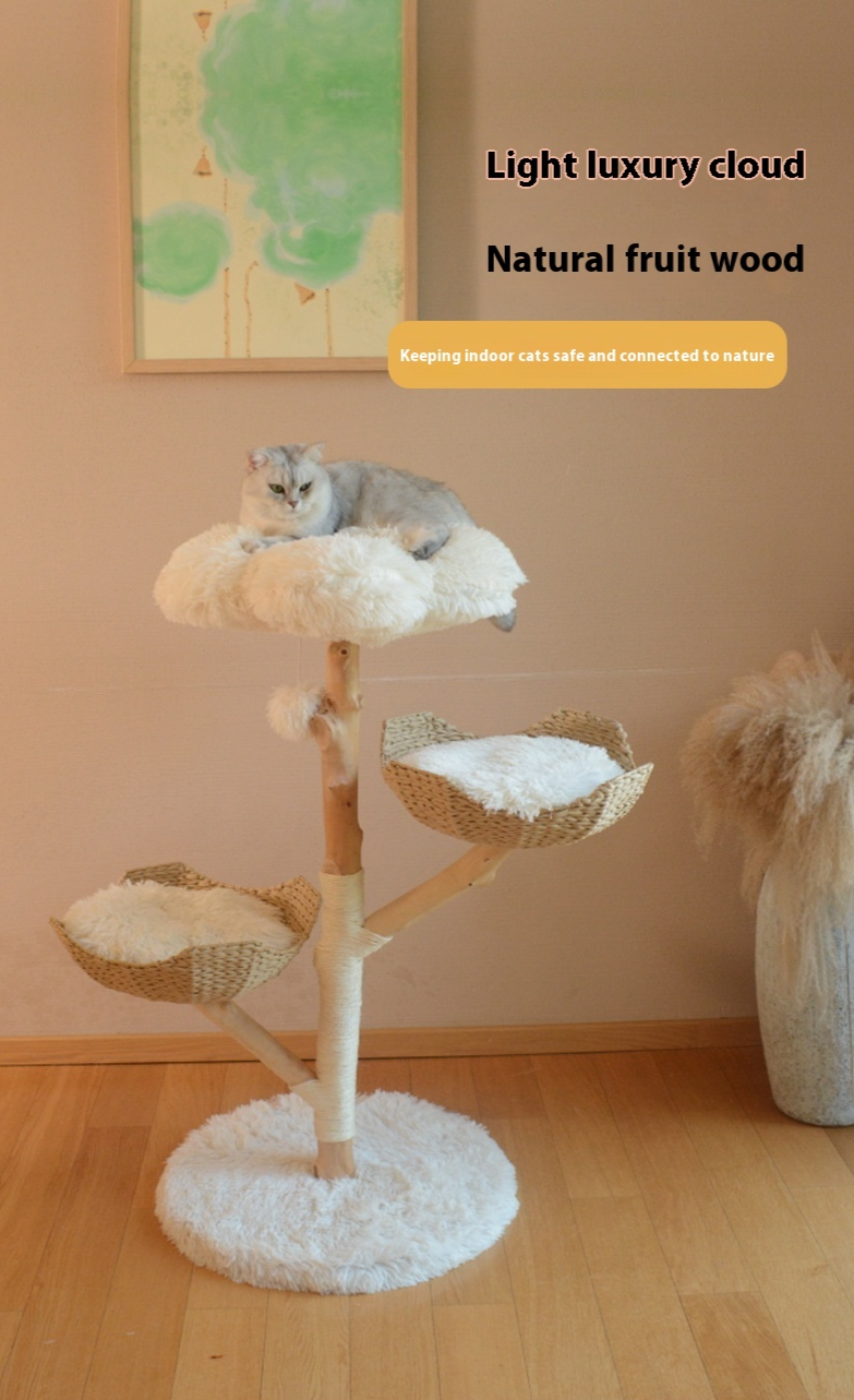 NaturaNest™ - Organic Wood Cat Tree