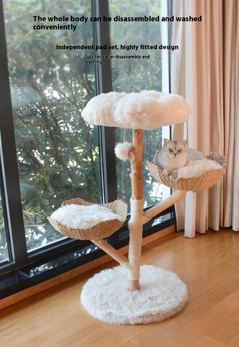 NaturaNest™ - Organic Wood Cat Tree