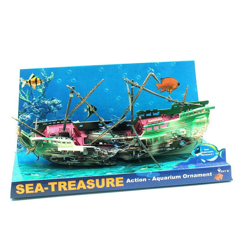 Aquarium Deep Sea Rotten Ship Sunk