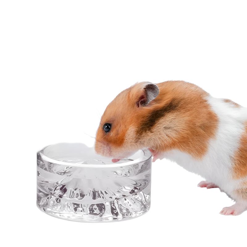 Hamster Glass Water Bowl Anti-lifting