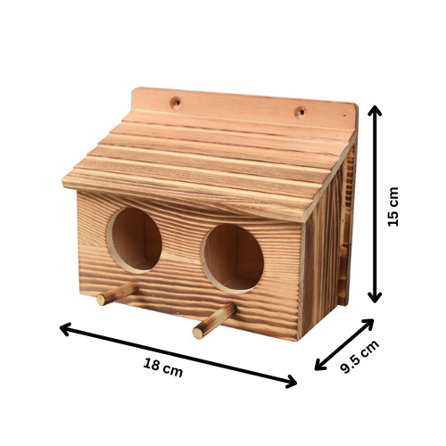 Solid Wood Bird House