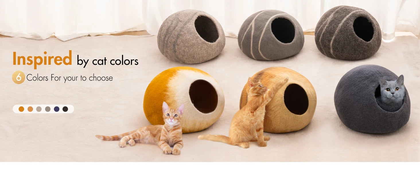 PurrPod™ - Soft Wool Cat Bed